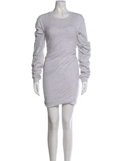Pre-owned Rta Scoop Neck Mini Dress In Gray