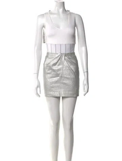 Pre-owned Rta Scoop Neck Mini Dress In Gray