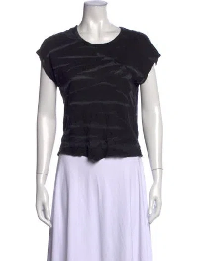 Pre-owned Rta Scoop Neck Short Sleeve T-shirt In Black
