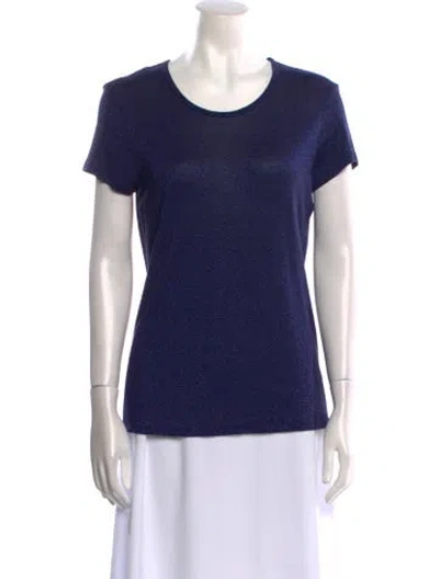 Pre-owned Rta Scoop Neck Short Sleeve T-shirt In Blue