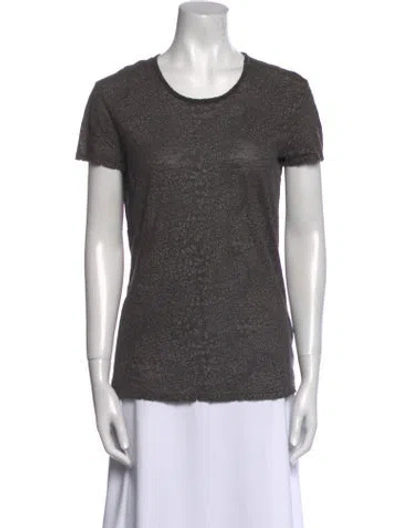 Pre-owned Rta Scoop Neck Short Sleeve T-shirt In Gray