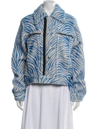 Pre-owned Rta Shearling Animal Print Fur Jacket W/ Tags In Multi