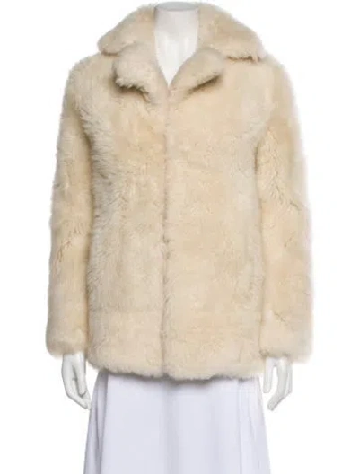 Pre-owned Rta Shearling Fur Jacket In Neutral