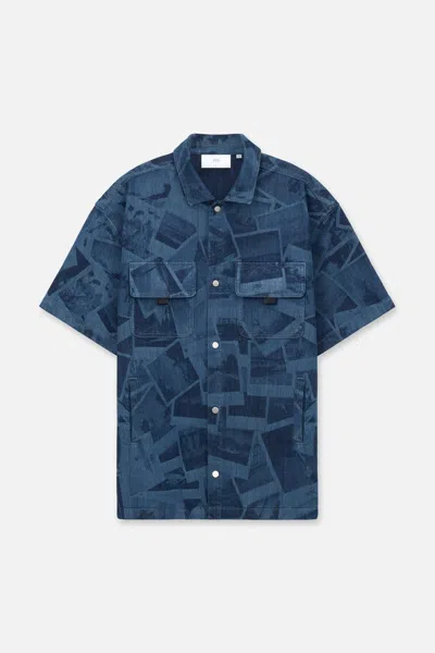 Rta Short Sleeve Chest Pocket Shirt In Blue