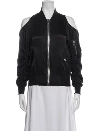 Pre-owned Rta Silk Bomber Jacket In Blue