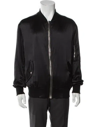 Pre-owned Rta Silk Bomber Jacket In Gray