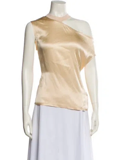 Pre-owned Rta Silk Crew Neck Top In Blue