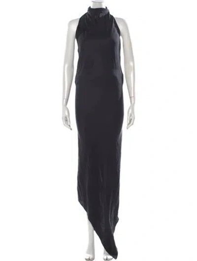 Pre-owned Rta Silk Long Dress In Black