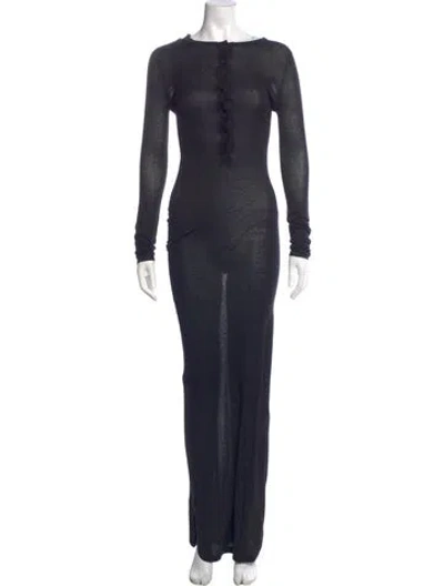Pre-owned Rta Silk Long Dress In Blue