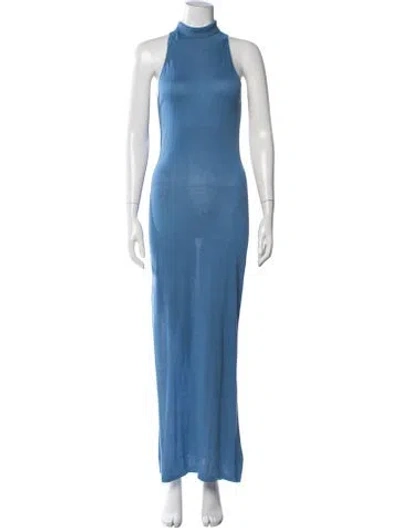 Pre-owned Rta Silk Long Dress In Blue