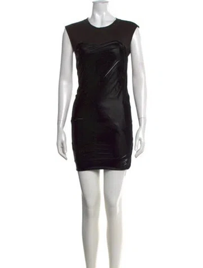 Pre-owned Rta Silk Mini Dress In Black