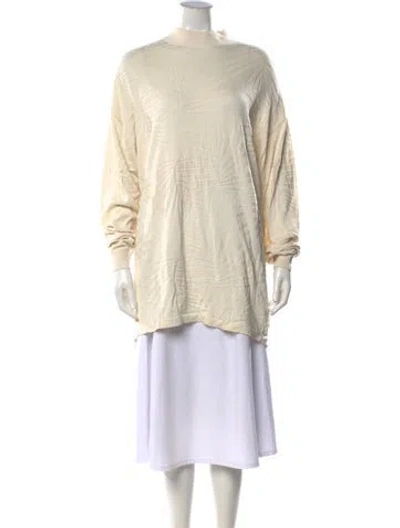 Pre-owned Rta Silk Patterned Sweater In Neutrals