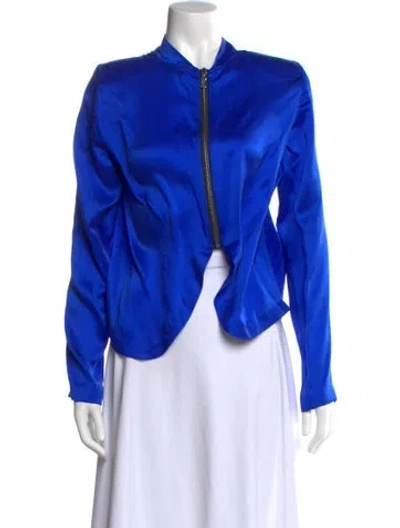 Pre-owned Rta Silk V-neck Top In Blue