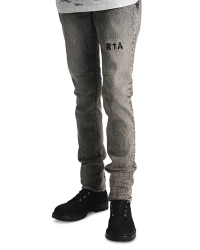 Rta Skinny Fit Logo Jeans In Brown