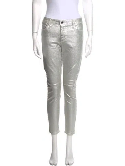 Pre-owned Rta Skinny Leg Pants In Silver