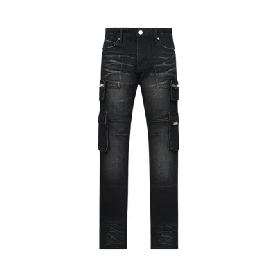 Pre-owned Rta Slate Cargo Skinny Jean 'vintage Black' | Men's Size 28