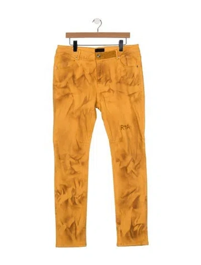 Pre-owned Rta Slim Fit Jeans In Yellow