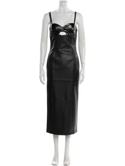 Pre-owned Rta Square Neckline Long Dress W/ Tags In Black
