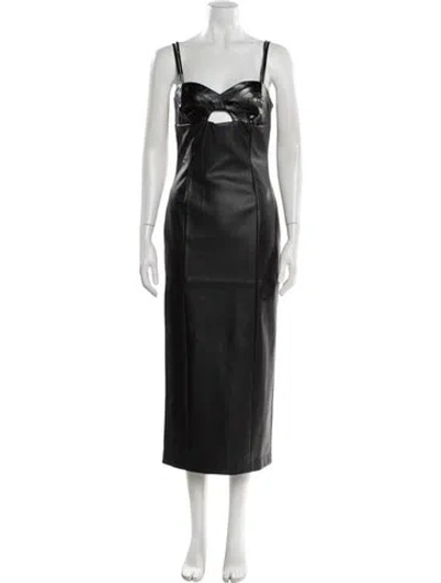 Pre-owned Rta Square Neckline Long Dress W/ Tags In Black
