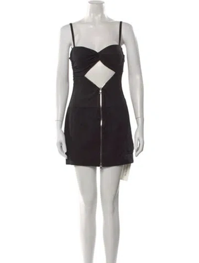 Pre-owned Rta Square Neckline Mini Dress W/ Tags In Black