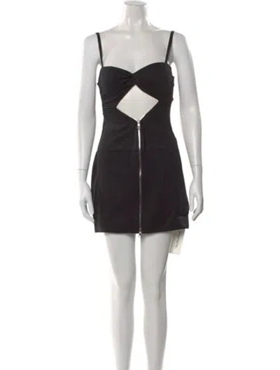 Pre-owned Rta Square Neckline Mini Dress W/ Tags In Black