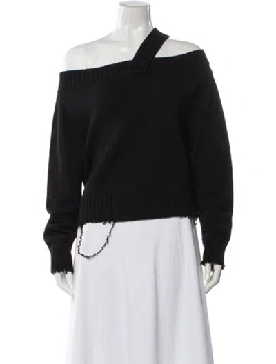 Pre-owned Rta Square Neckline Sweater In Black