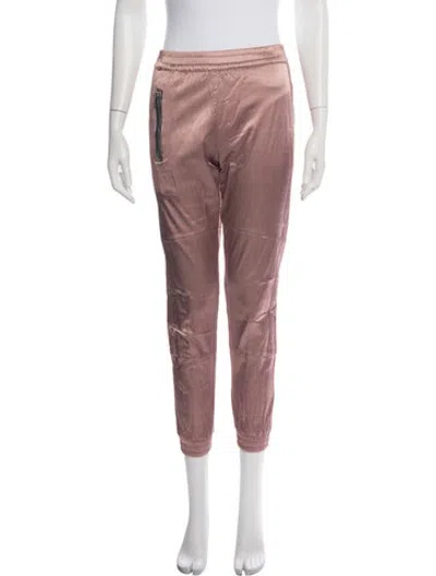 Pre-owned Rta Straight Leg Pants In Metallic/pink