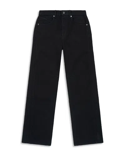 Rta Straight Leg Side Panel Jeans In Black 3d Cross