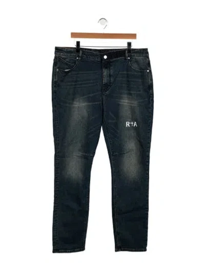 Pre-owned Rta Straight-leg Jeans In Blue