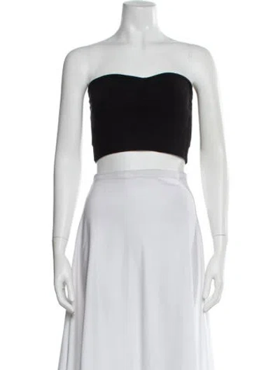 Pre-owned Rta Strapless Crop Top In Black