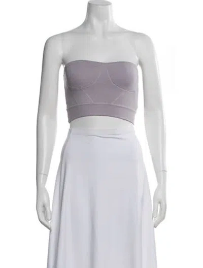 Pre-owned Rta Strapless Crop Top W/ Tags In Purple