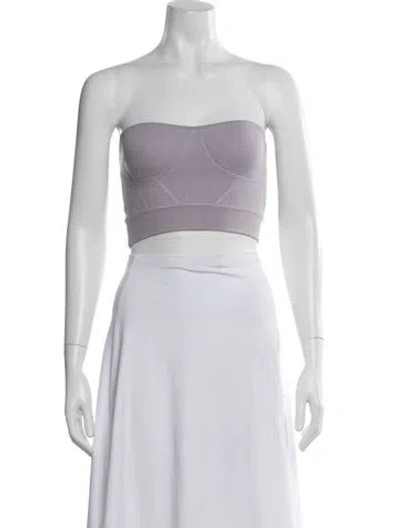 Pre-owned Rta Strapless Crop Top W/ Tags In Purple