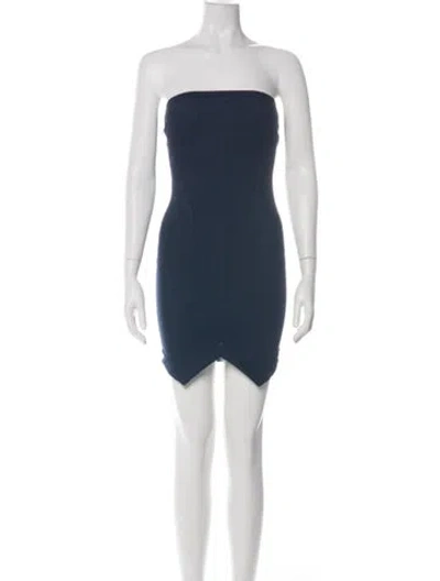 Pre-owned Rta Strapless Mini Dress In Green