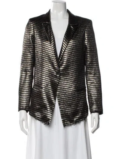 Pre-owned Rta Striped Blazer In Gold