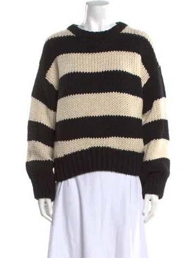 Pre-owned Rta Striped Crew Neck Sweater