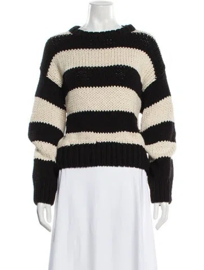 Pre-owned Rta Striped Crew Neck Sweater