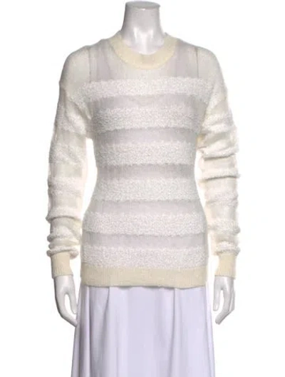 Pre-owned Rta Striped Crew Neck Sweater In Neutrals