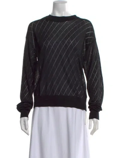 Pre-owned Rta Striped Crew Neck Sweater W/ Tags In Black