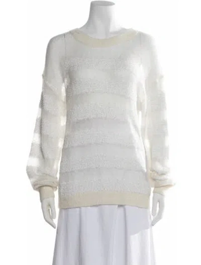 Pre-owned Rta Striped Crew Neck Sweater W/ Tags In Neutral