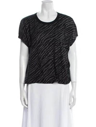 Pre-owned Rta Striped Crew Neck Top