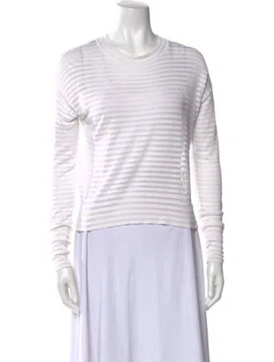 Pre-owned Rta Striped Crew Neck Top In Neutral
