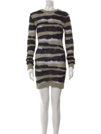 Pre-owned Rta Striped Mini Dress W/ Tags In Gray