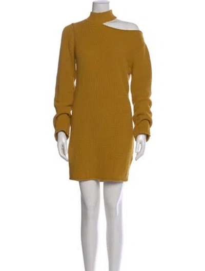 Pre-owned Rta Striped Mini Dress In Yellow