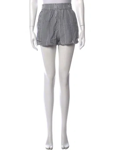 Pre-owned Rta Striped Mini Shorts In Grey