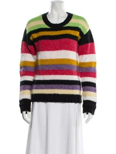 Pre-owned Rta Striped Scoop Neck Sweater In Multi