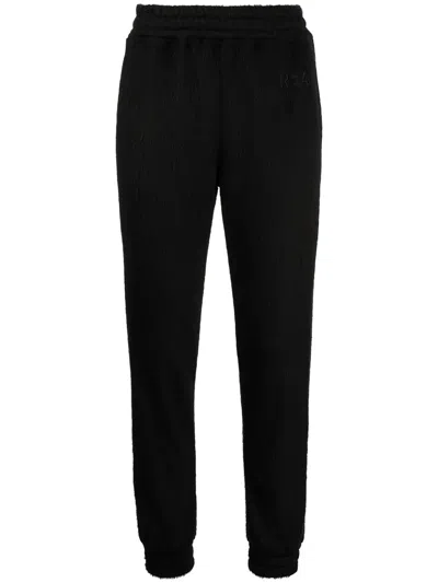 Rta Sydney Slub-textured Trackpants In Black