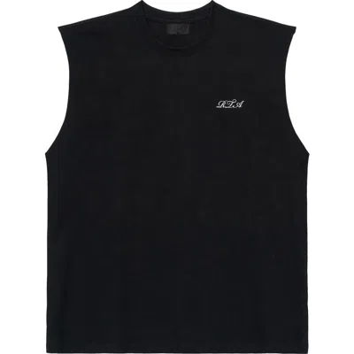 Rta Terry Muscle Tee In Black