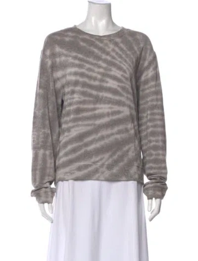 Pre-owned Rta Tie-dye Print Crew Neck Sweatshirt In Gray