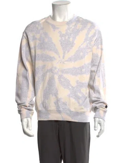 Pre-owned Rta Tie-dye Print Crew Neck Sweatshirt In White