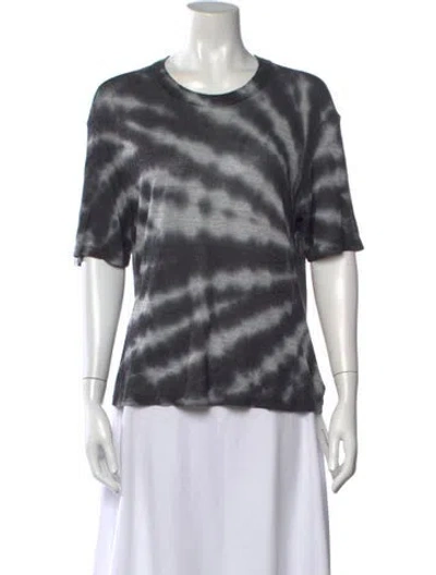 Pre-owned Rta Tie-dye Print Crew Neck T-shirt In Black/metallic